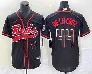 Men's Cincinnati Reds #44 Elly De La Cruz Number Black With Patch Cool Base Stitched Baseball Jersey,We sell and wholesale Men's Cincinnati Reds #44 Elly De La Cruz Number Black With Patch Cool Base Stitched Baseball Jersey on line form chian!
